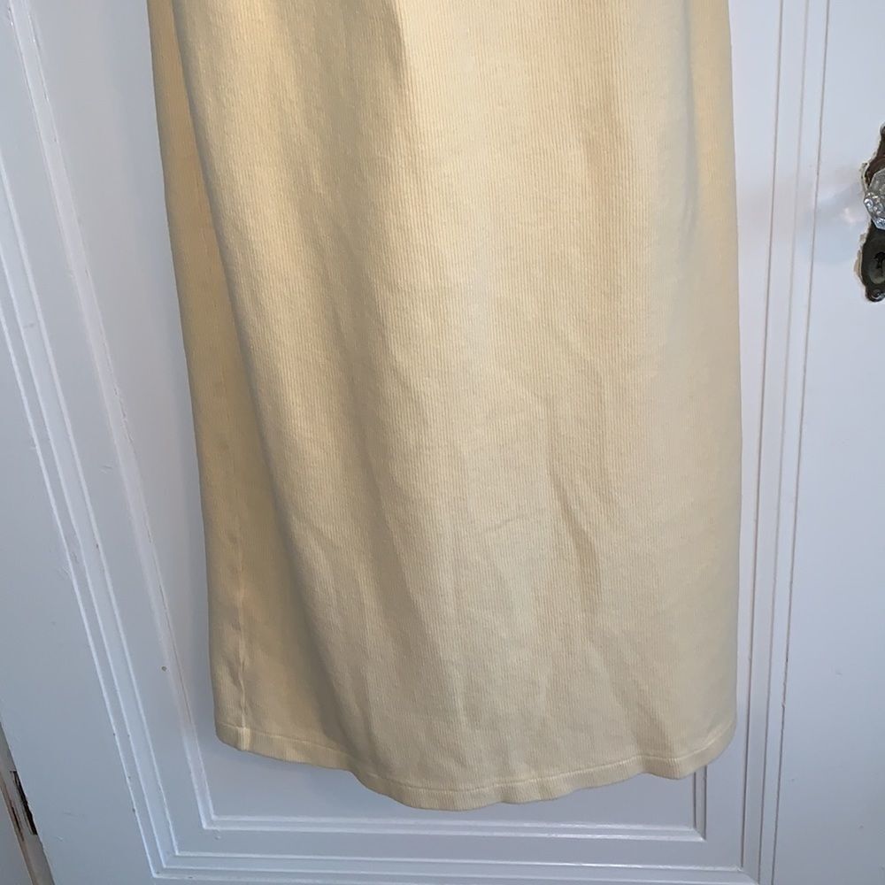 Vtg Only In‎ USA yellow maxi sweater skirt - Picture 3 of 12